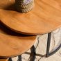 Ronde salontafels Denver - set van 3 - naturel