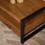 Rechthoekige salontafel Boaz met 4 lades - 120 cm - naturel