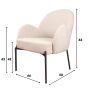 Elza fauteuil boucle grijs - showroommodel