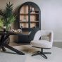 Caldes lounge draaistoel - off white