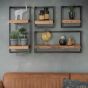 Woody metaal wandplank 30 cm