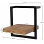 Woody metaal wandplank 30 cm - OUTLET B