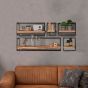 Woody metaal wandplank - bundel set van vijf 135x65 cm