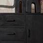 Dressoir Omaha - 220 cm - zwart
