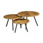 Ohio ronde salontafels - set van 3 - naturel