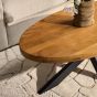 Salontafel Denver 130 cm ovaal - naturel