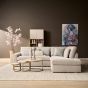 Jesse 2,5-zitsbank ottomane rechts - beige