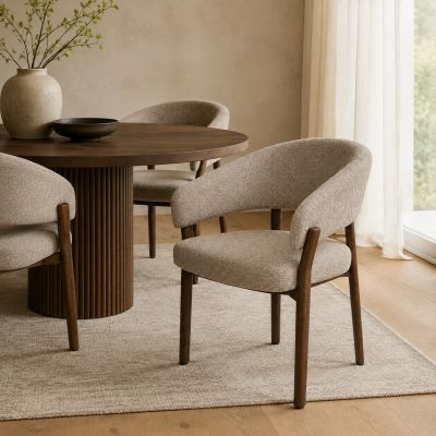 Akari eetkamerstoel taupe