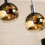 Justine hanglamp 3L getrapt glas goud van het woonmerk Vurna