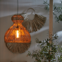 Vime hanglamp Ø41x41 cm rotan donker bruin van het woonmerk Light&Living