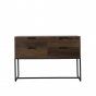 Meave sidetable 120x40x80 cm hout mat donkerbruin van het woonmerk Light&Living