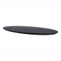 Zurich ovaal tafelblad 120x70x3.8 acaciahout zwart van het woonmerk HSM Collection