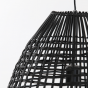 Olaki hanglamp Ø40x50 cm rotan mat zwart van het woonmerk Light&Living