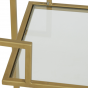 Sutera kast open 90x39x174 cm glas helder/goud van het woonmerk Light&Living