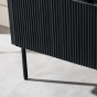 Lunax tv-meubel 175 cm mangohout zwart van het woonmerk Vurna