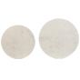 Perlato bijzettafel set van 2 - marmer wit/antiek brons