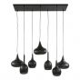 Nelson hanglamp 4+3L - zwart