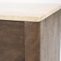 TV meubel Lio - Mango hout & travertin - 200 cm - 3 deurs