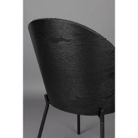 Dutchbone Rodin eetkamerstoel bouclè - zwart