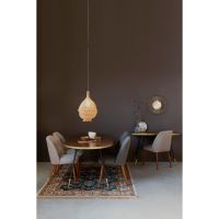 Lomma eettafel hout 200 cm - bruin/goud