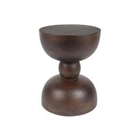 Puur Lizzy bijzettafel mangohout ø30 cm - donkerbruin