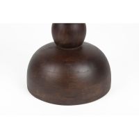 Puur Lizzy bijzettafel mangohout ø30 cm - donkerbruin