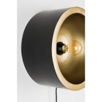 Puur Dudley wandlamp rond L - zwart/goud