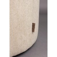 Dutchbone Rocca poef ø70 cm - beige