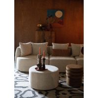 Dutchbone Rocca poef ø70 cm - beige