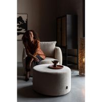 Dutchbone Rocca poef ø70 cm - beige