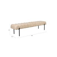 Minnie bench 180 cm - beige