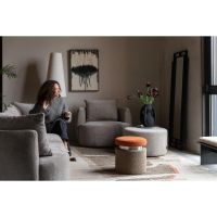 Dutchbone Rocca poef - cappuccino - beige