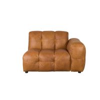 Dutchbone Hackman bankelement met rechterarm leuning leer