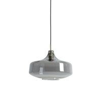 Light & Living Solna hanglamp Ø39,5x27 cm - brons/smoke glas - OUTLET B
