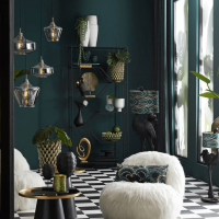 Solna hanglamp Ø29,5x21 cm - brons/smoke glas