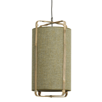 Light & Living Sendai hanglamp Ø32x60 cm - groen/bamboo