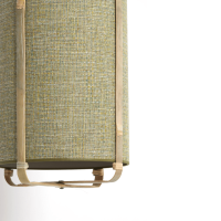 Light & Living Sendai hanglamp Ø37x66 cm - groen/bamboo