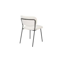 Viken eetkamerstoel bouclé - wit