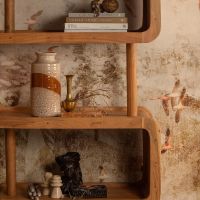 Woood Rattle kast open hout