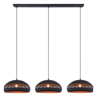 Janelle hanglamp 3L 150 cm breed zwart van het woonmerk Vurna