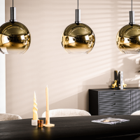 Justine hanglamp 3L 120 cm glas goud van het woonmerk Vurna