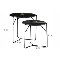 Oslo bijzettafel ovaal 160 cm - zwart