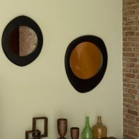 Aren spiegel - zwart hout S