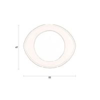 Aren spiegel - zwart hout S