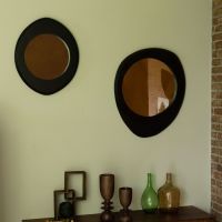 Aren spiegel - zwart hout M