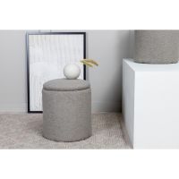 Zara poef - teddy - grjis