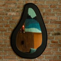 Aren spiegel - zwart hout L