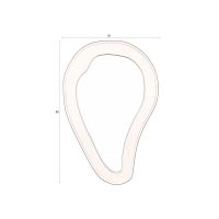 Aren spiegel - zwart hout L