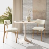 Fjord eetkamerstoel | naturel oak matt onderstel | stof Cona