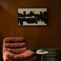 Dutchbone Samudra wandpaneel - zwart/wit